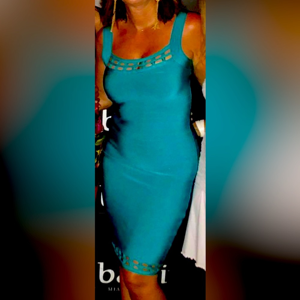 Teal blue bodycon dress size M